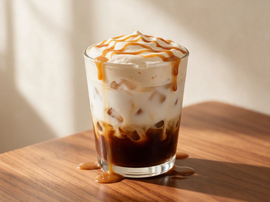 Sajian Butterscotch Sea Salt Cream Coffee di Station Coffee Premium