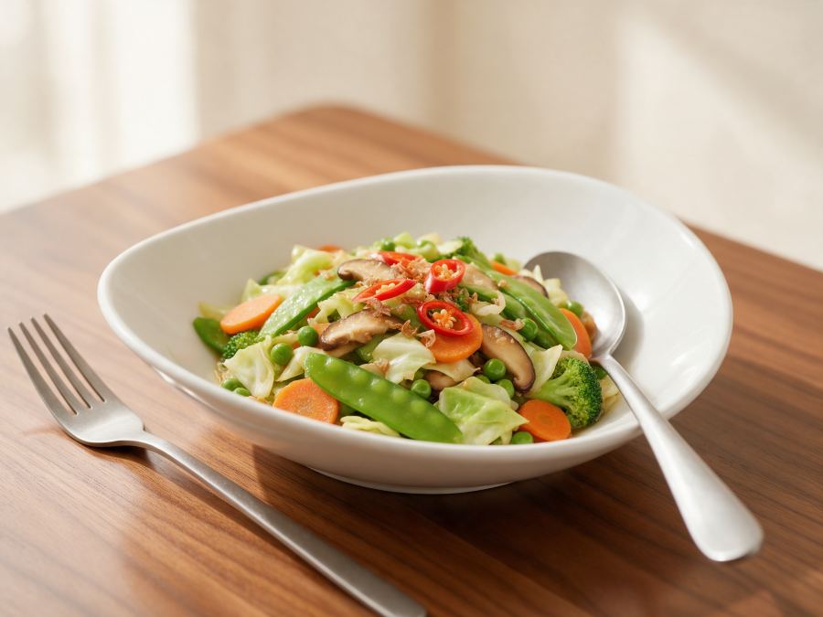 Sajian Capcay Sayur di Station Coffee Premium