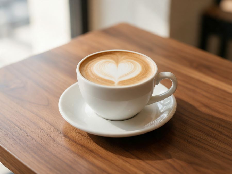 Sajian Coffee Latte Hot di Station Coffee Premium