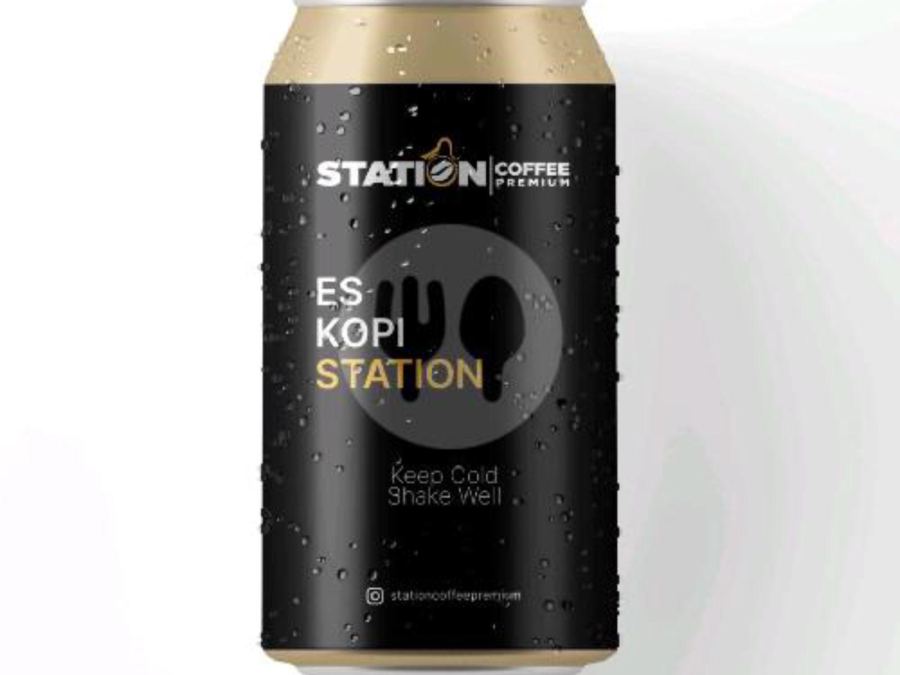 Sajian Es Kopi Station Pop Can di Station Coffee Premium