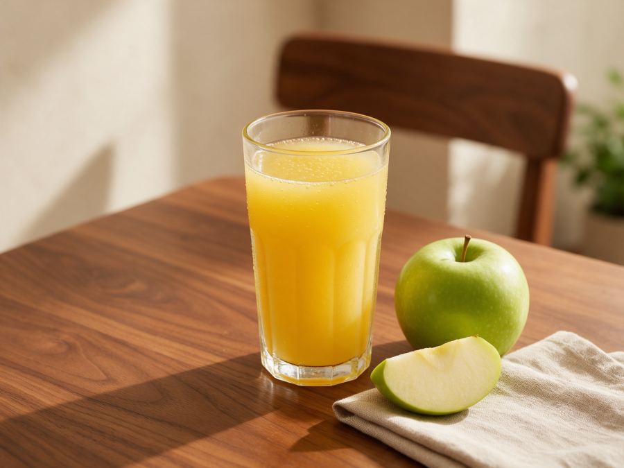 Sajian Juice Apel di Station Coffee Premium