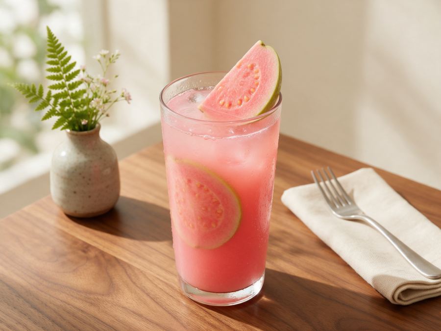 Sajian Juice Guava di Station Coffee Premium