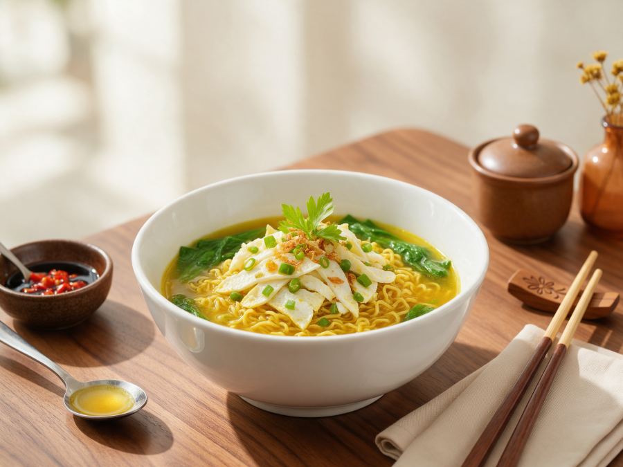 Sajian Mie Telur di Station Coffee Premium