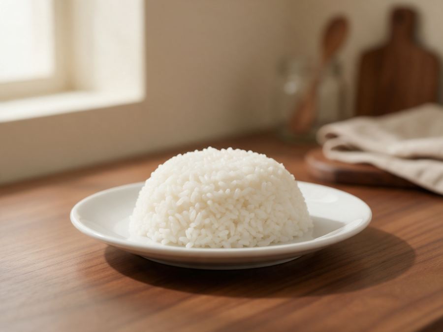 Sajian Nasi Putih di Station Coffee Premium