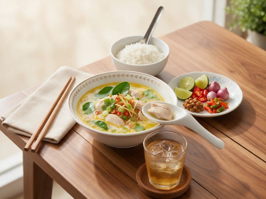 Sajian Nasi Soto Medan di Station Coffee Premium