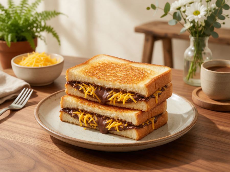 Sajian Roti Bakar Coklat Keju di Station Coffee Premium