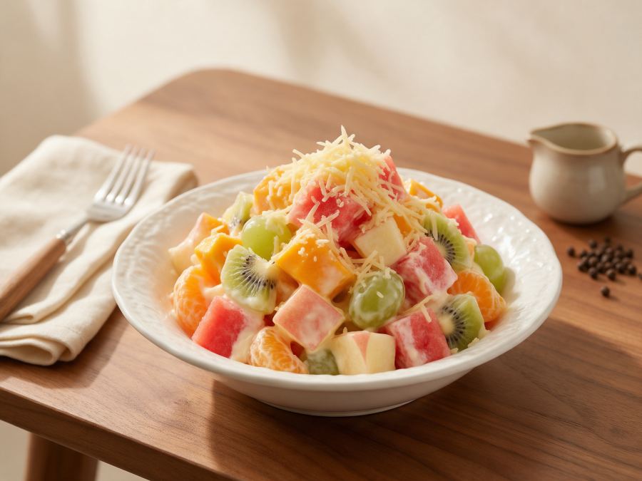 Sajian Salad Buah di Station Coffee Premium