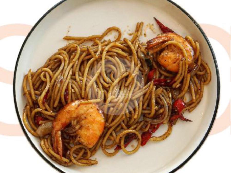 Sajian Spaghetti Blackpepper di Station Coffee Premium