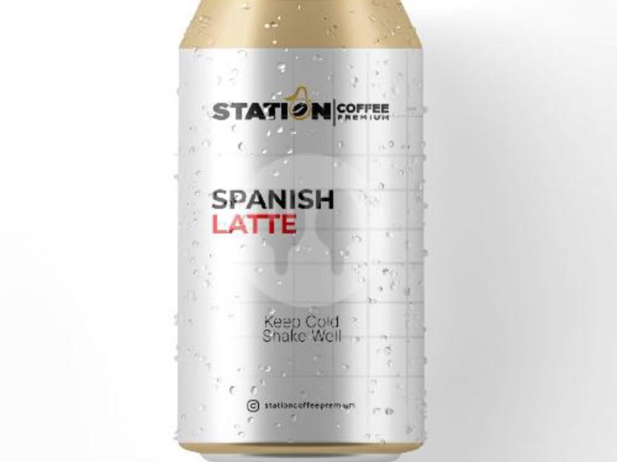 Sajian Spanish Latte Pop Can di Station Coffee Premium